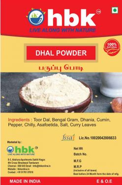 100 g Dhal / Paruppu Powder Online at best price - hbkonline.in