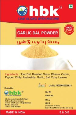 100 g Garlic Dal / Poondu Paruppu Powder Online at best price - hbkonline.in