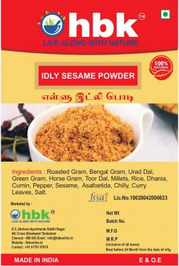 100 g Sesame (Ellu ) Idli Powder Online at best price - hbkonline.in